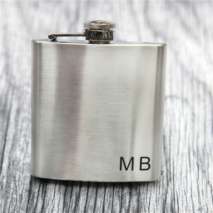 LASER engraved 6OZ Stainless Steel Whiskey Hip Flask LASER engraved 6OZ Stainless Steel Whiskey Hip Flask
