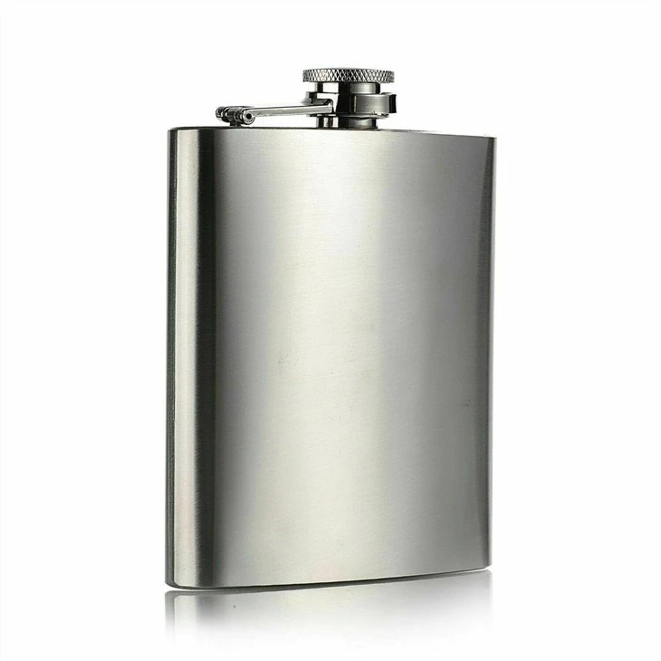silver Stainless Steel Whiskey Hip Flask silver Stainless Steel Whiskey Hip Flask